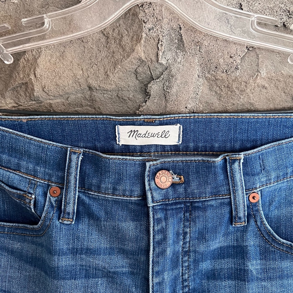 Size 30 Madewell 9” high rise Ankle skinny side slit Jeans - Picture 9 of 11